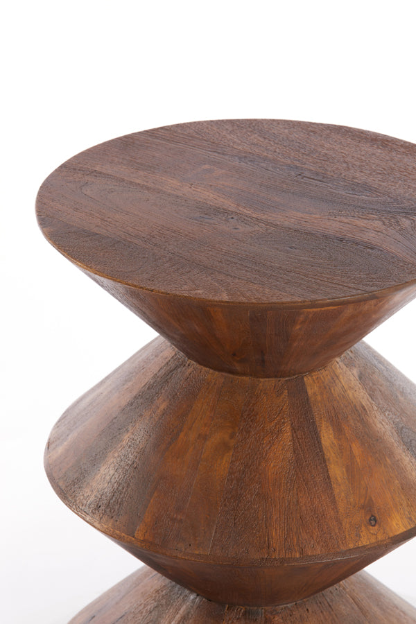 Light & Living - Bijzettafel LARUS - Ø40x50cm - Bruin