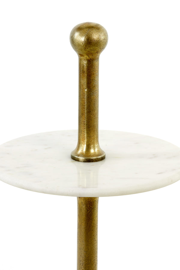 Light&living Etagere 3 laags Ø51x100 cm VERMENTINO marmer wit