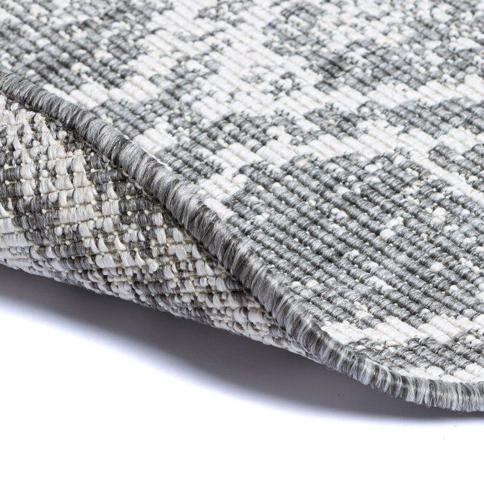Rond Buitenkleed Frost - Grijs|wit - dubbelzijdig - EVA Interior