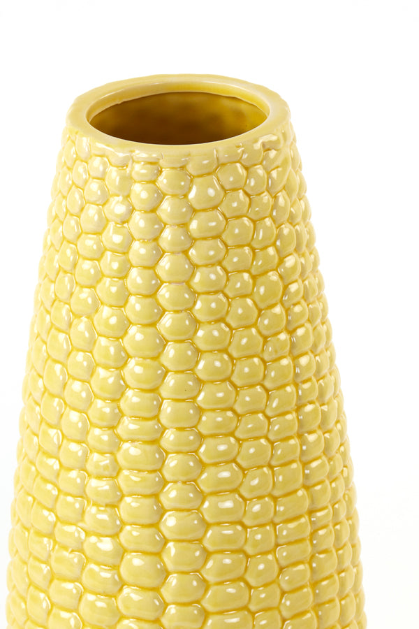 Light & Living - Vaas CORN - Ø16x41cm - Geel