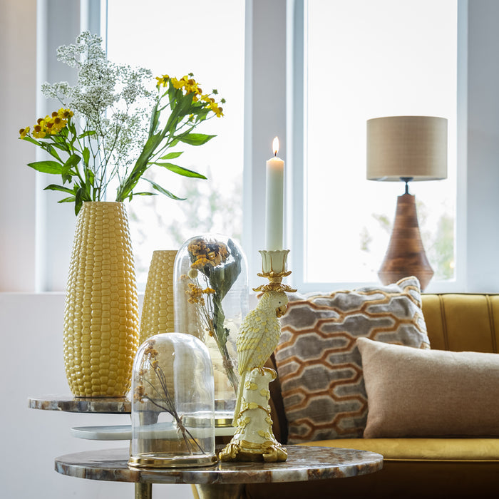 Light & Living - Vaas CORN - Ø16x41cm - Geel