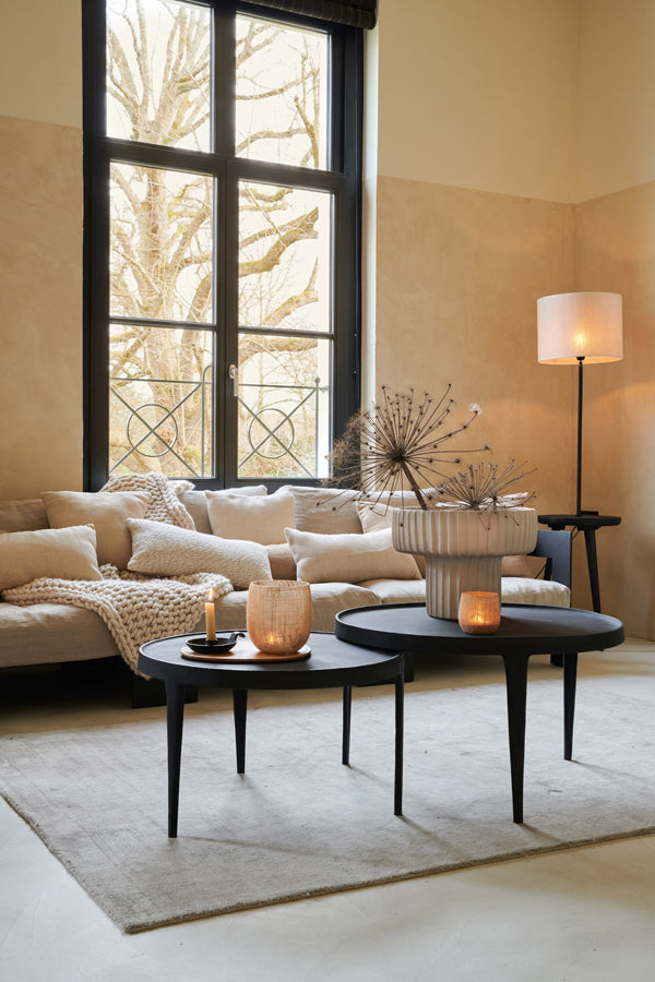 Light&living Salontafel S|2 Ø64x39+Ø75x44 cm TOBIAS zwart