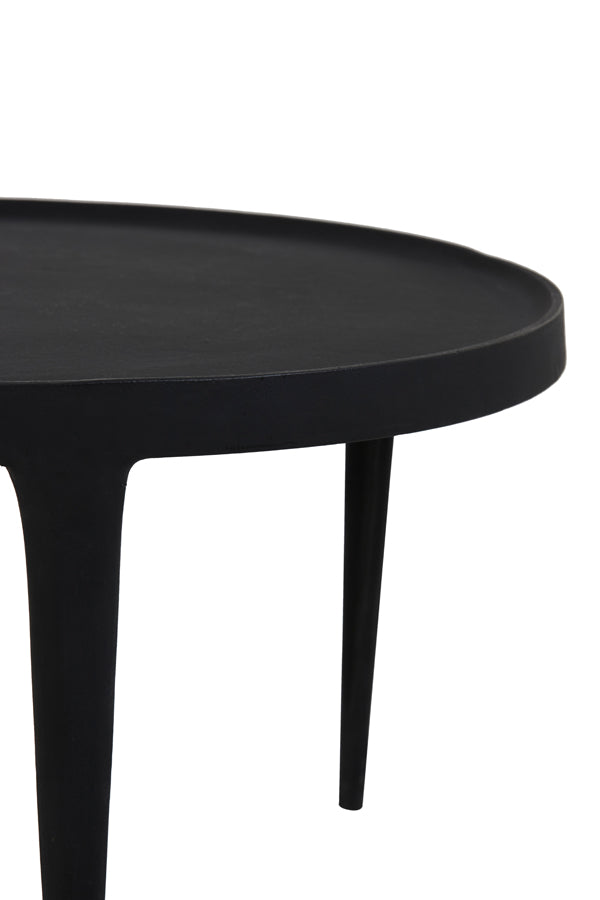 Light&living Salontafel S|2 Ø64x39+Ø75x44 cm TOBIAS zwart