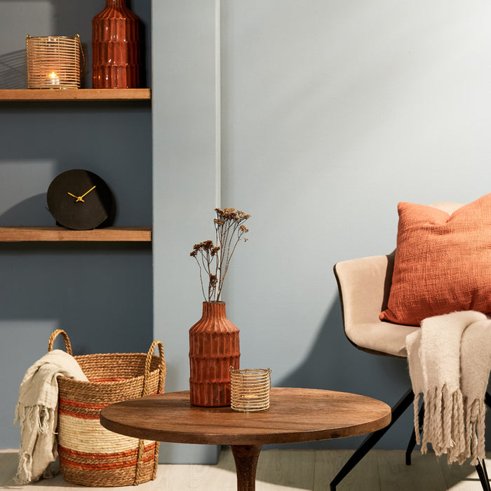 Light&living Salontafel Ø70x40 cm BICABA hout mat donker bruin