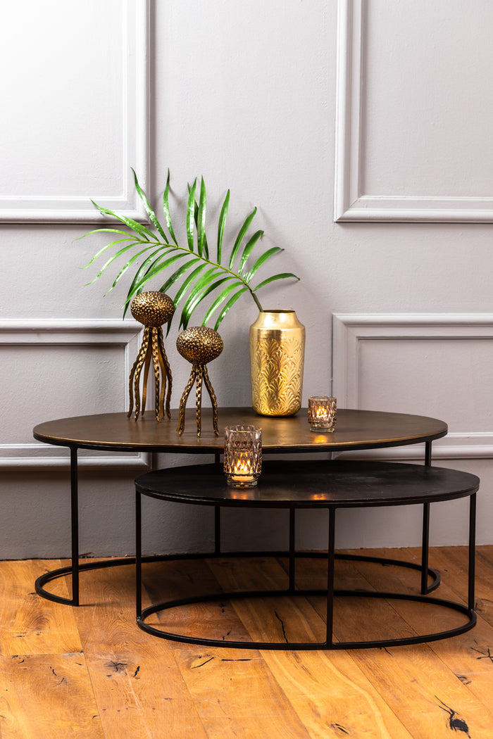 Light & Living - Salontafel PAXSON - 103x60x40cm - Brons - Set van 2