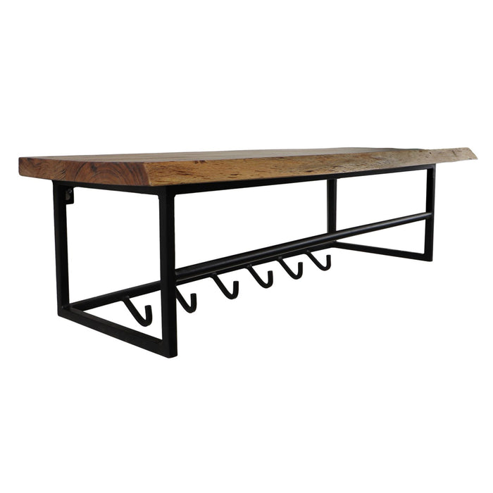 Vtw Living - Kapstok van Acaciahout - Industrieel - 90 cm