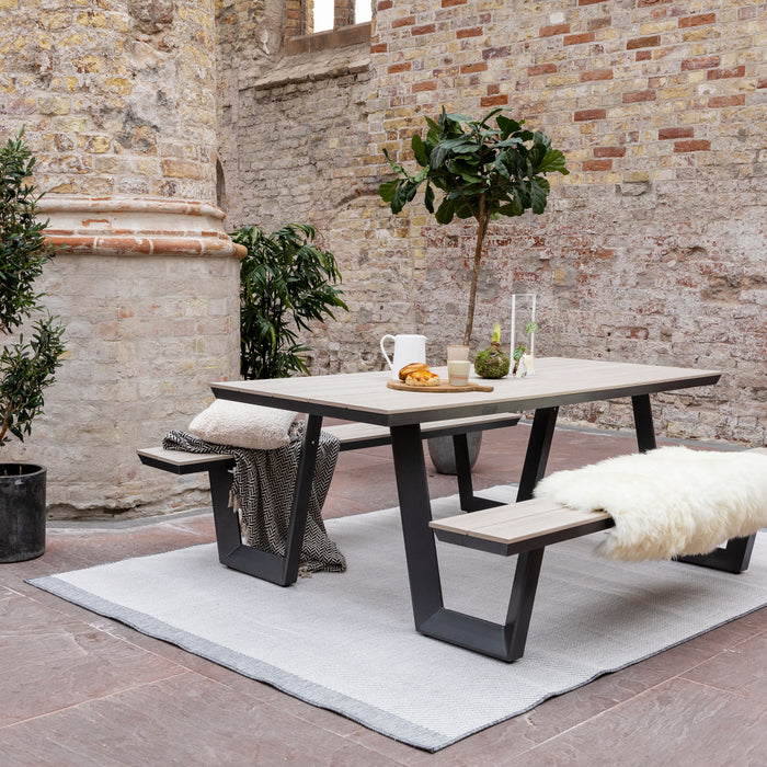 Eva Interior Buitenkleed Border Grijs 160x230cm