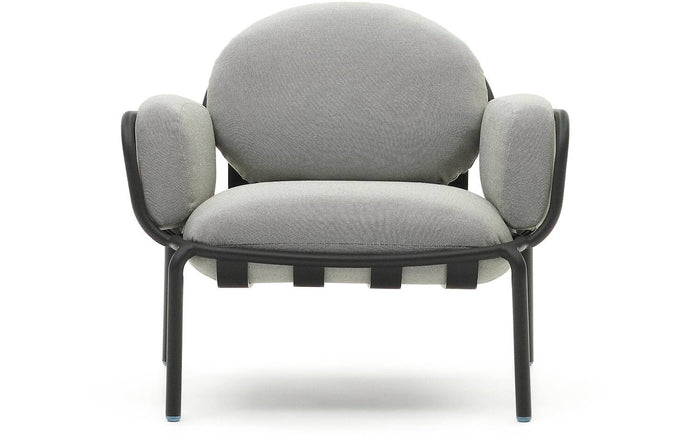 Kave Home - Joncols outdoor fauteuil in aluminium met grijs gelakte