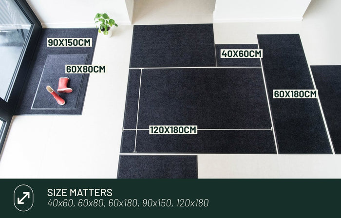 Studio M CLASSIC PRO Antislip Droogloopmat 50x80 cm - Zwart