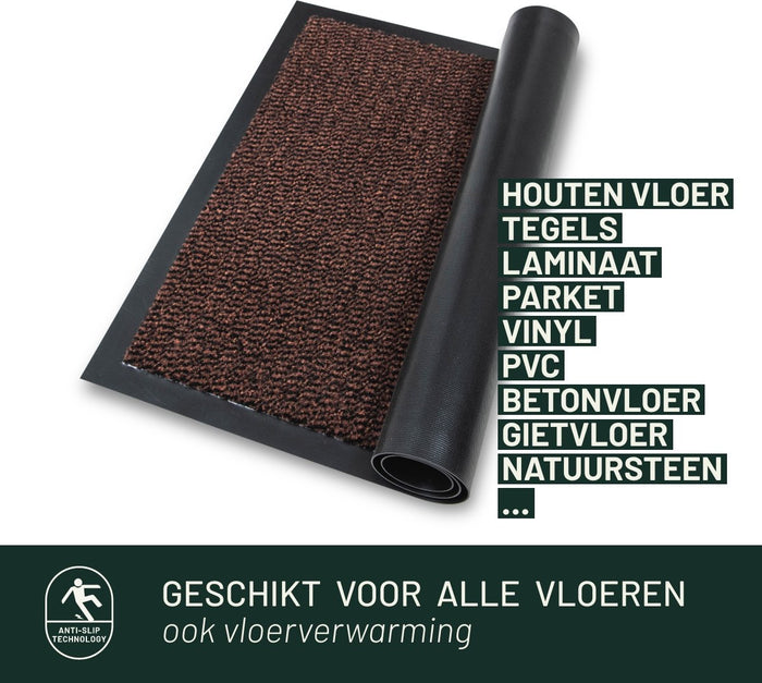 Studio M CLASSIC Antislip Keukenloper - 60x180 cm - Bruin