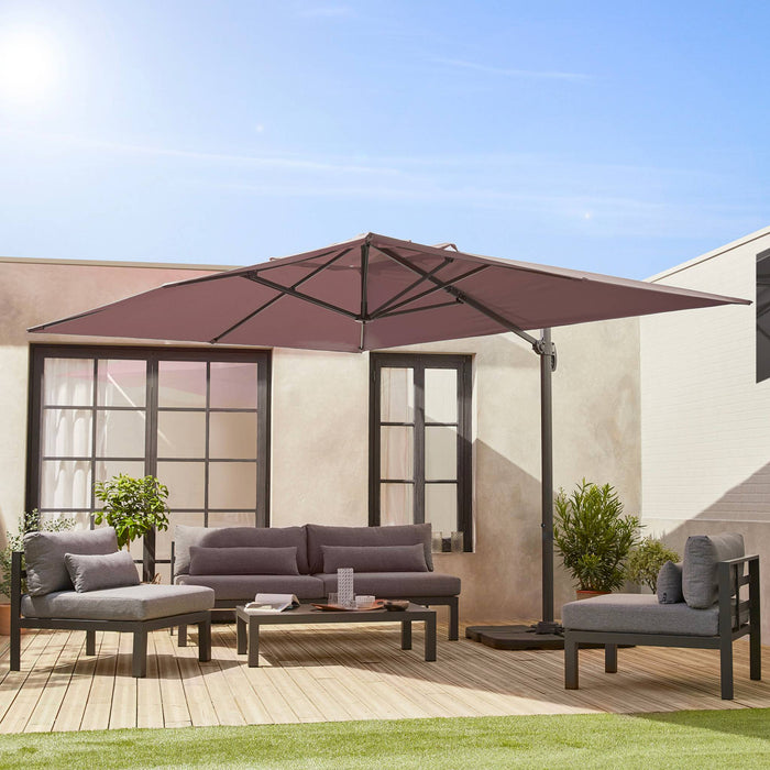 sweeek - Rechthoekige parasol 3x4m