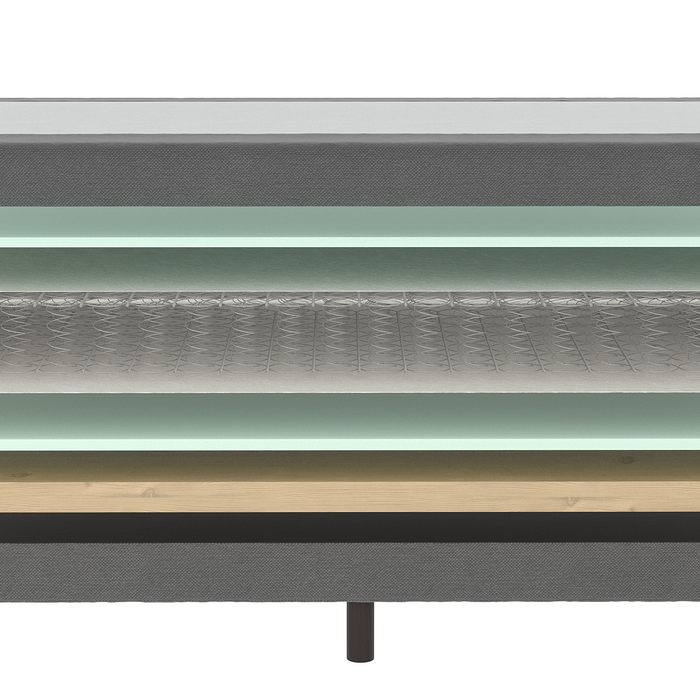 Mörgenn Losse boxspring Bonellvering Antraciet 90x200