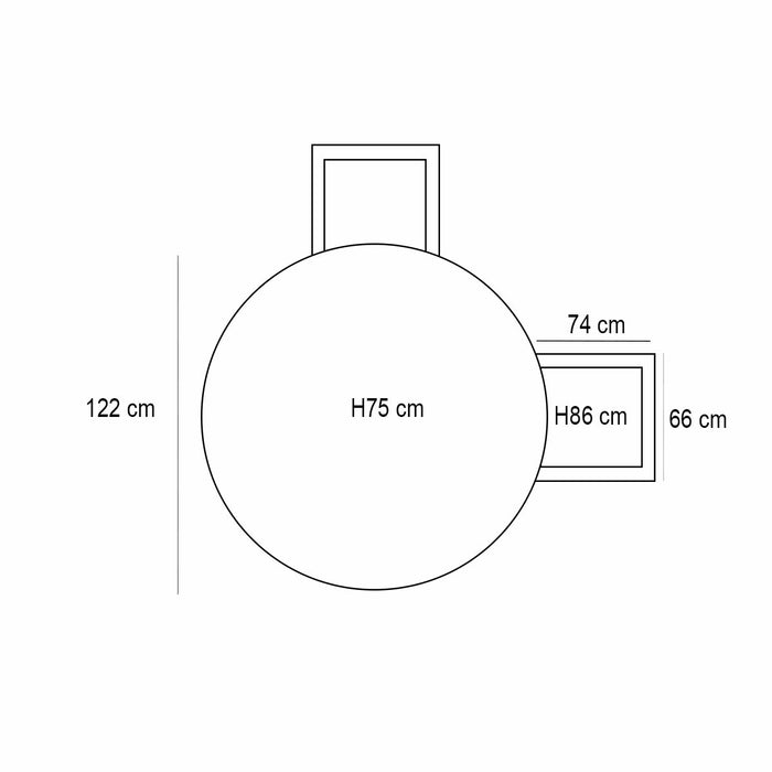 Garden Impressions Yima tuinset 5-delig l. grijs -Tulli tuintafel