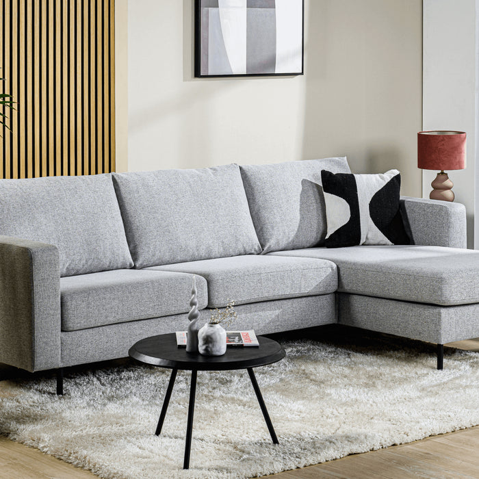 Vurna Mirlo 3-zits hoekbank rechts chleo grijs