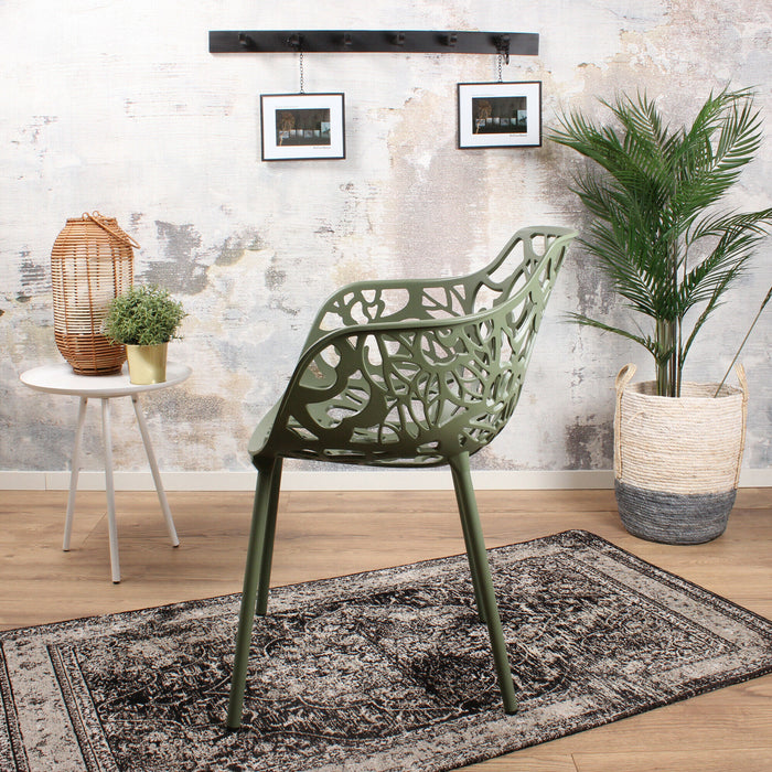 DS4U Cast magnolia stoel met arm avocado