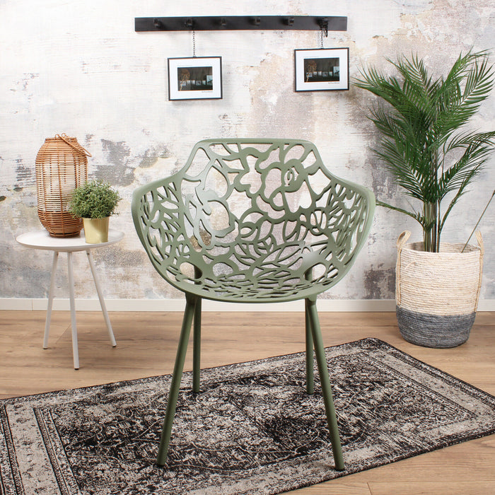 DS4U Cast magnolia stoel met arm avocado