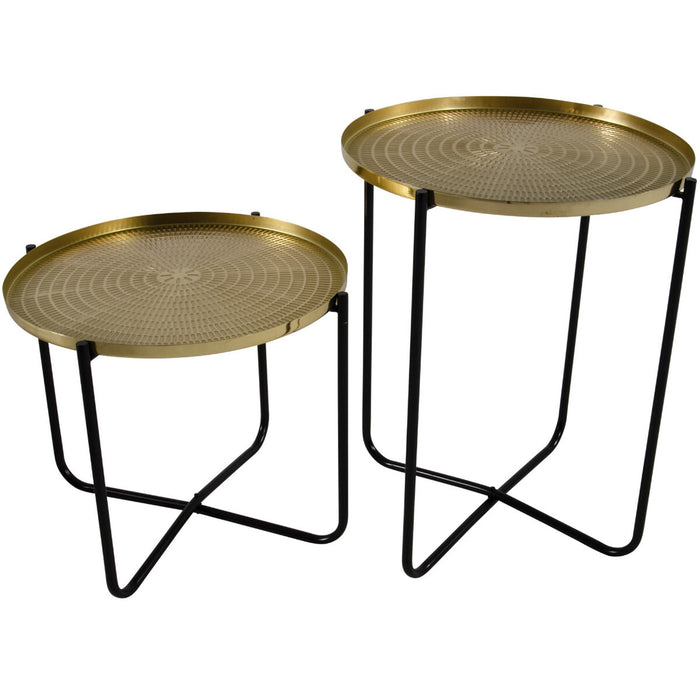 Lesli Living Bijzettafel Sumba Goud 35 cm