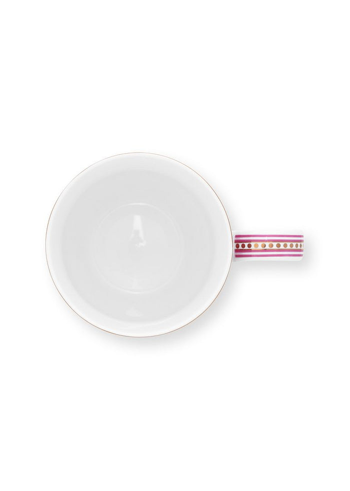 Pip Studio Koffiekoppen - Flower Festival Donker Roze - 350ml - 4 St.