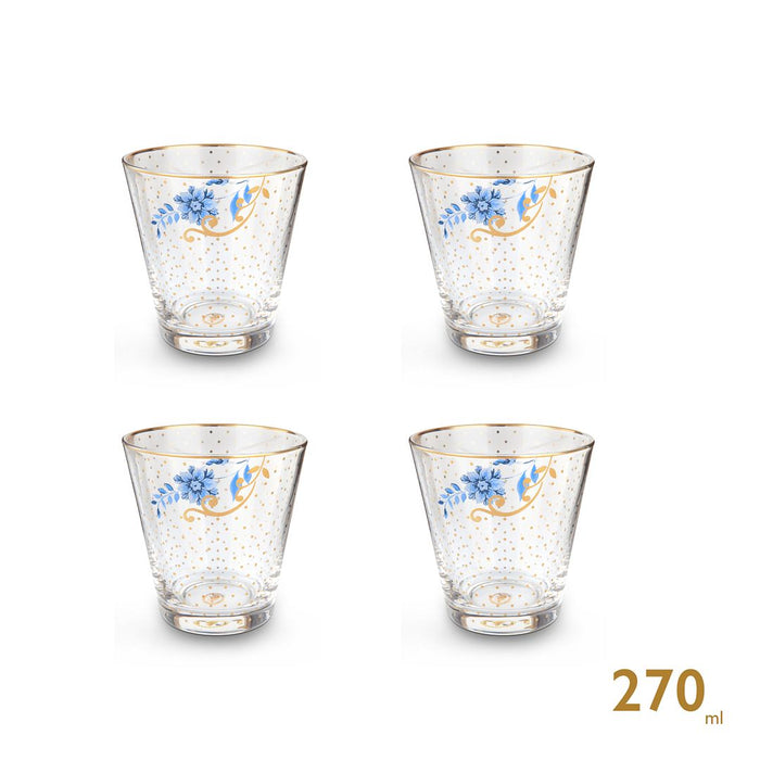 Pip Studio Glazen - Royal Gouden Stippen - 270ml - 4 St.
