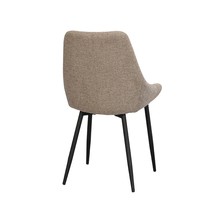 Rowico Home Sierra Eetkamerstoel Beige - Zwarte Poten - Set Van 2