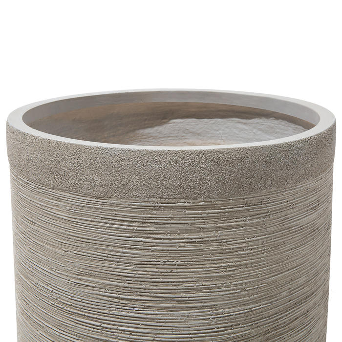 Beliani - SAMOS - Bloempot - Beige - 26 cm - Klei-vezelmengsel