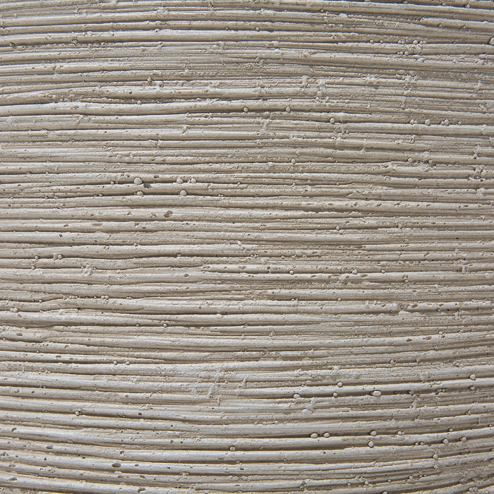 Beliani - SAMOS - Bloempot - Beige - 26 cm - Klei-vezelmengsel