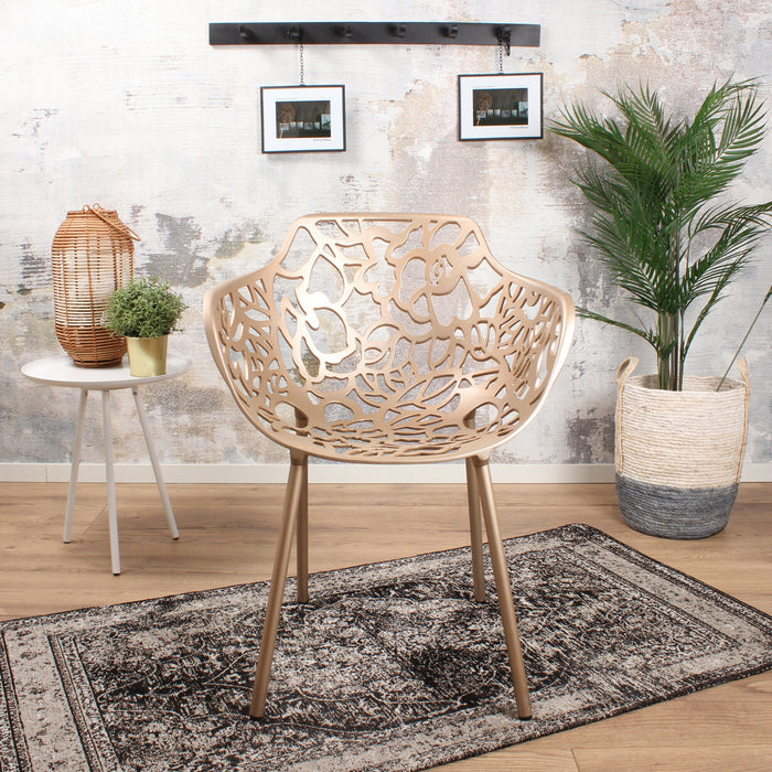 DS4U Cast magnolia stoel met arm kopergoud