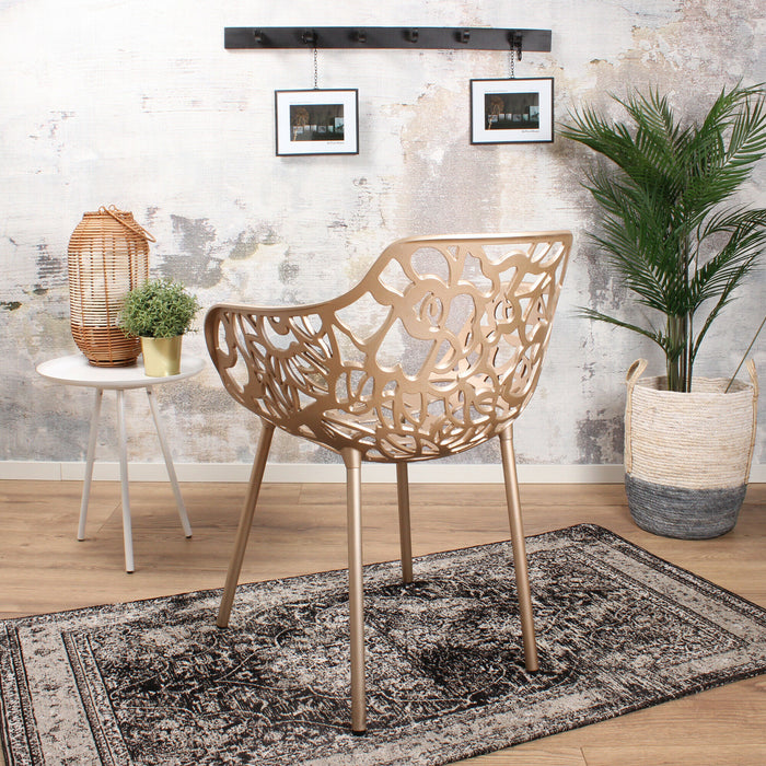 DS4U Cast magnolia stoel met arm kopergoud