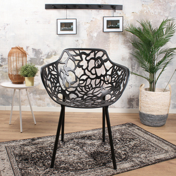DS4U Cast magnolia stoel met arm zwart