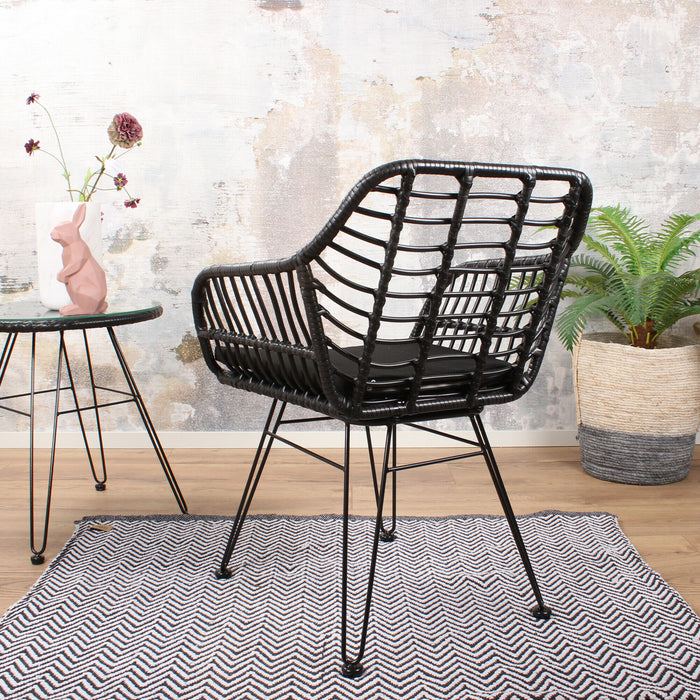 DS4U Moda terrasstoel DLX wicker zwart
