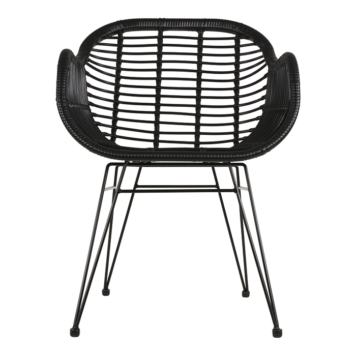 Lesli Living Moda terrasstoel wicker zwart