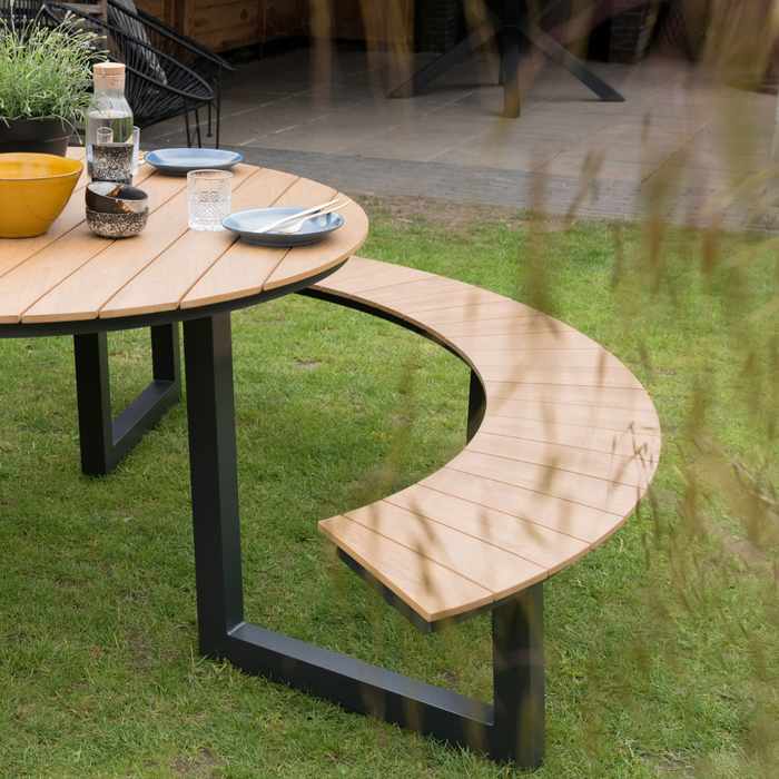 Lesli Living Arezzo picknickset rond polywood teaklook