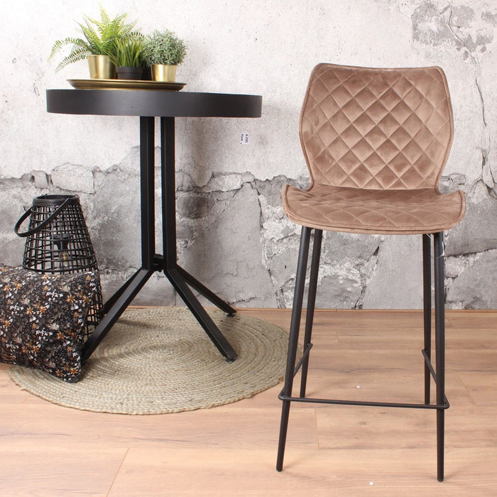 DS4U Ruby barkruk velvet 66 cm champagne