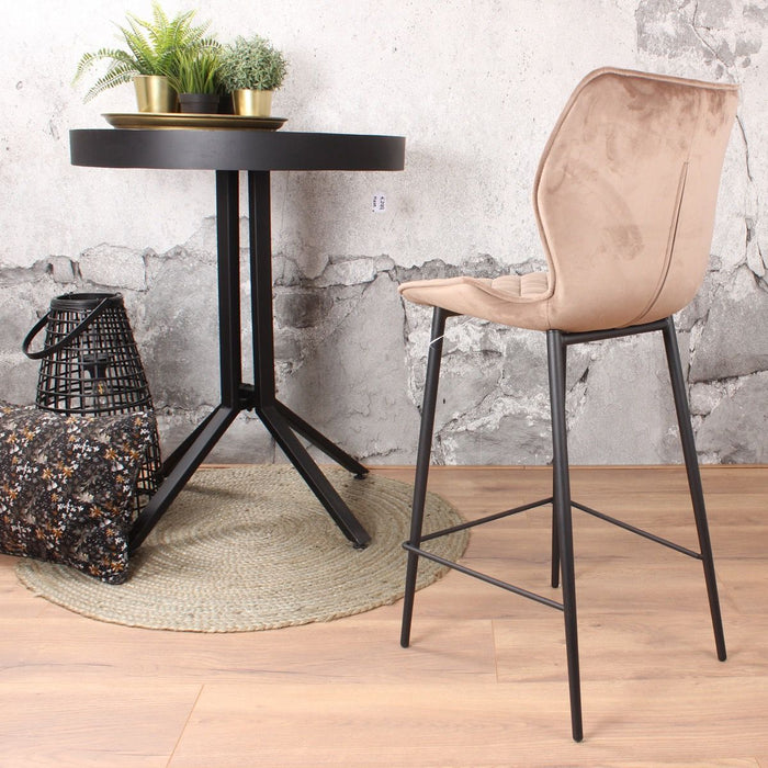 DS4U Ruby barkruk velvet 66 cm champagne