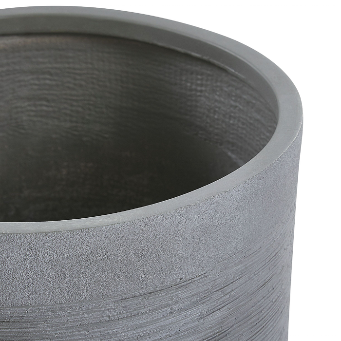 Beliani - SAMOS - Bloempot - Grijs - 42 cm - Klei-vezelmengsel
