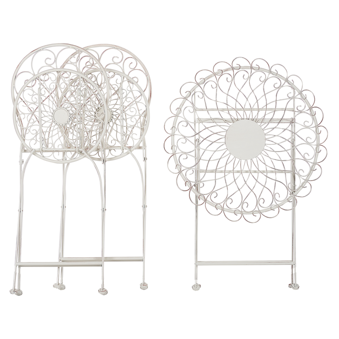 Beliani - STIFFE - Bistro set - Wit - IJzer