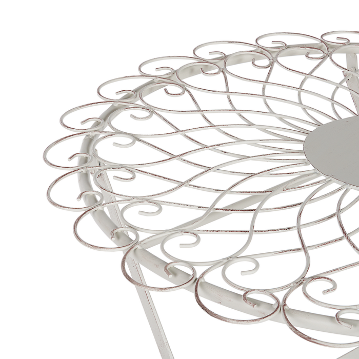 Beliani - STIFFE - Bistro set - Wit - IJzer