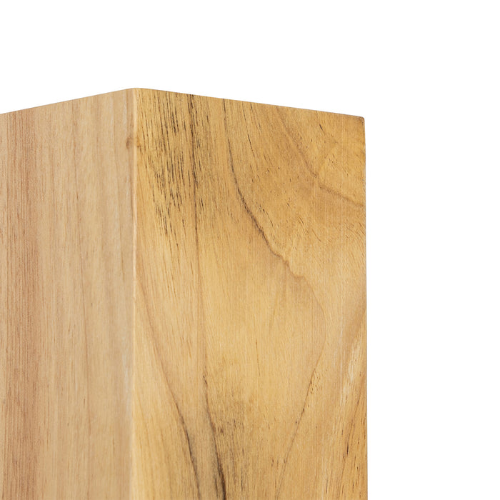 QAZQA Landelijke wandlamp hout vierkant 2-lichts - Sandy