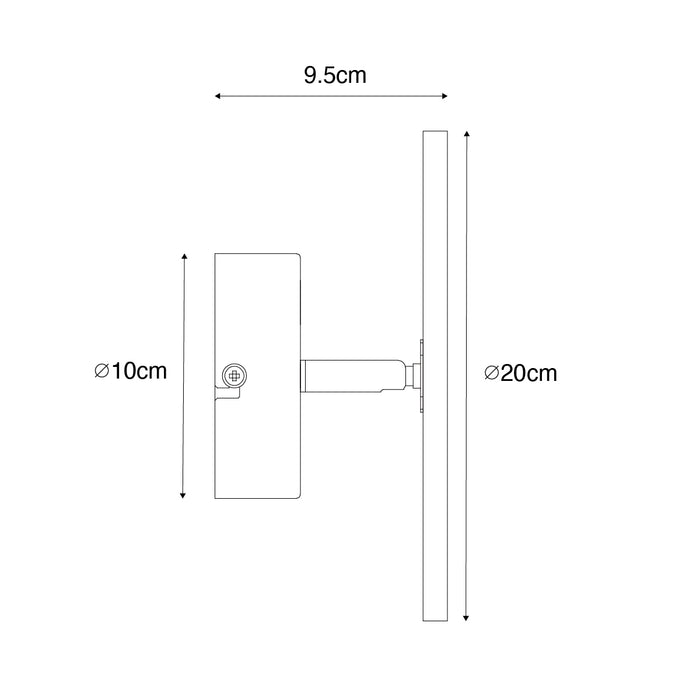 QAZQA Landelijk wandlamp hout rond kantelbaar - Pulley