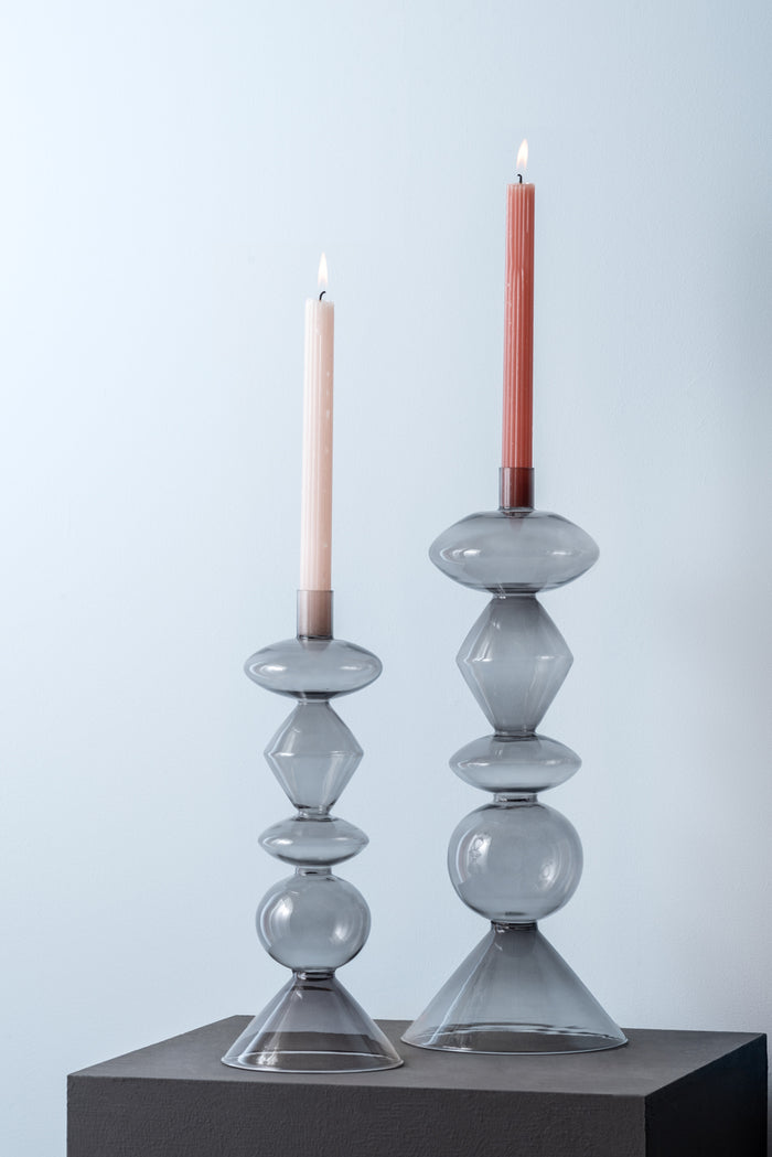 present time - Kandelaar Totem - Zwart - 12,5x12,5x33cm