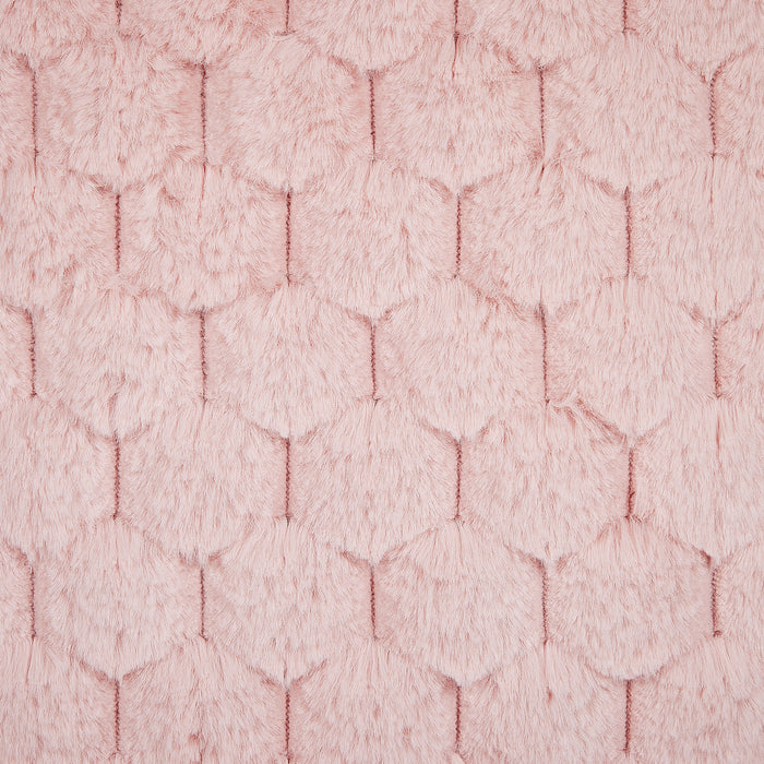 Beliani - PURSLANE - Set van 2 kussens - Roze - 43 x 43 cm - Nepbont