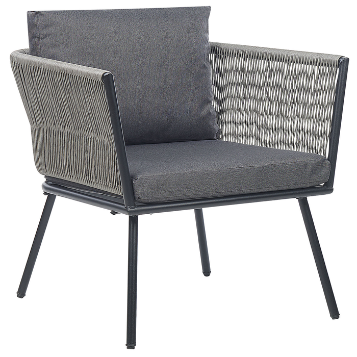 Beliani - GARGANO - Tuinset - Grijs - PE rotan