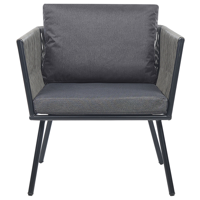 Beliani - GARGANO - Tuinset - Grijs - PE rotan