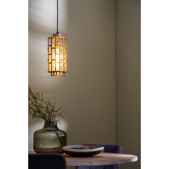 Light&living Hanglamp Ø15x31 cm SØSTRENE antiek brons+glas