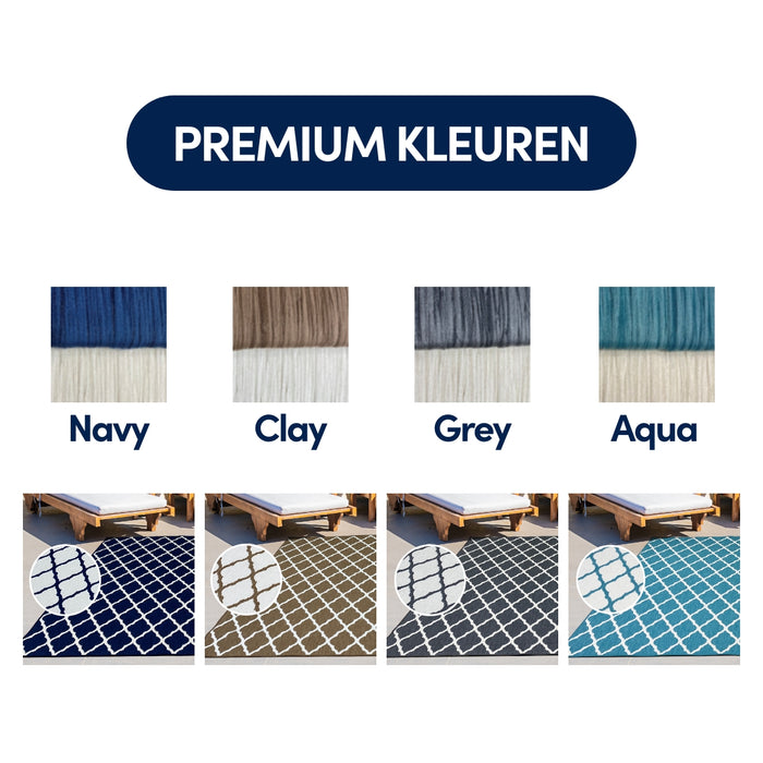 Studio M PERSIAN Dubbelzijdig Buitenkleed - 190x280 cm - Beige|Bruin