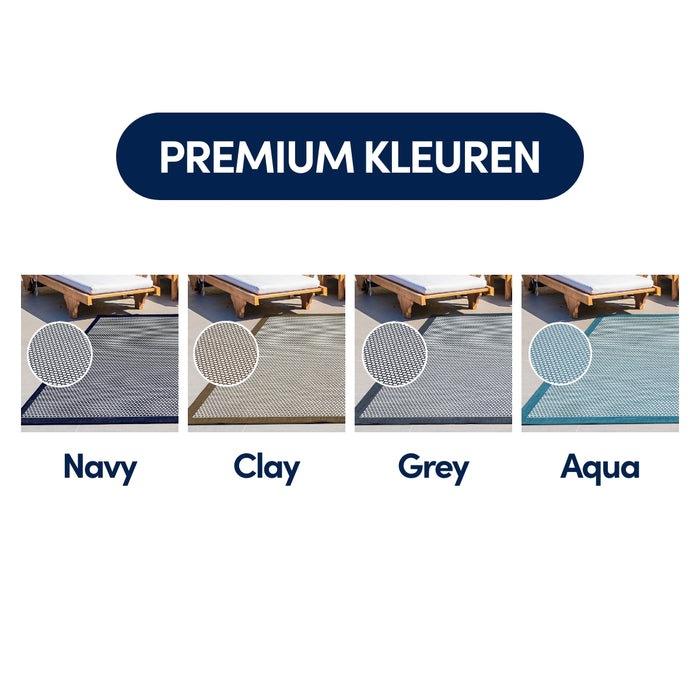 Studio M LUXURY Dubbelzijdig Buitenkleed - 160x220 cm - Donkerblauw