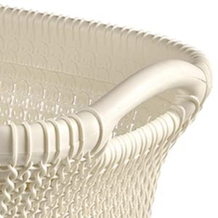 Curver Knit Wasmand - 40 l - set van 2 - Oasis white