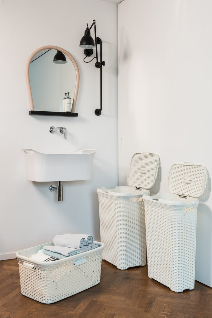 Curver Style Wasmand met Deksel - 60L - 2 stuks - Wit