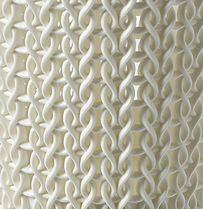 Curver Knit Wasmand met deksel 57L + Wasmand 40L - Gebroken wit