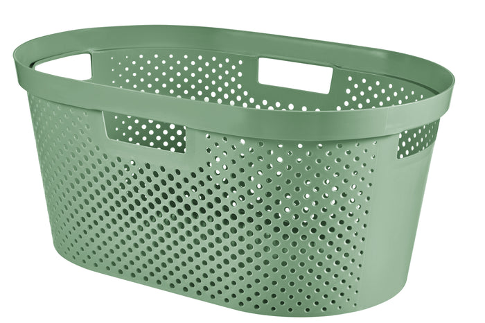 Curver Infinity Recycled Dots Wasmand - 40L - 2 stuks - Groen